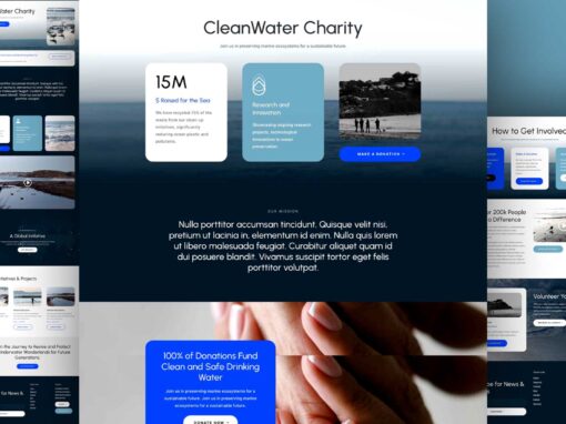 Kostenloses Layout Pack für eine Wohltätigkeitsorganisation zum Thema Wasser